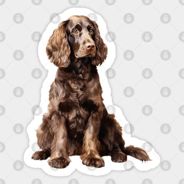 American Water Spaniel Sticker by DavidBriotArt